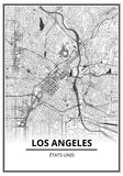 Affiche Carte Ville <Br /> Los Angeles 21X30Cm 1700