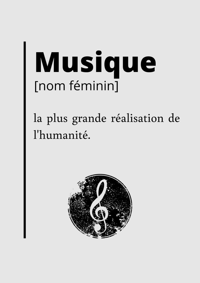 Affiche Définition Musique Affichea