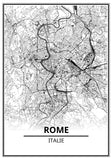 Affiche Carte Ville <Br /> Rome 21X30Cm 1700