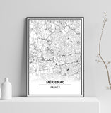 Affiche Carte <br /> Mérignac