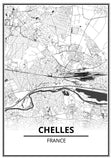 Affiche Carte <br /> Chelles