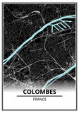 Affiche Carte <br /> Colombes