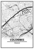 Affiche Carte <br /> Colombes