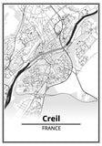 Affiche Carte <br /> Creil