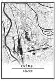 Affiche Carte <br /> Créteil
