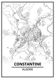 Affiche Carte Ville <br /> Constantine