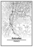 Affiche Carte <br /> Echirolles