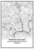 Affiche Carte <br /> Fontenay-sous-Bois