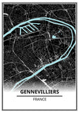 Affiche Carte <br /> Gennevilliers