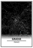 Affiche Carte <br /> Grasse