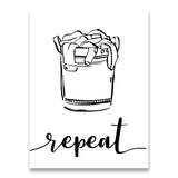 Affiche <br /> Buanderie noir et blanc