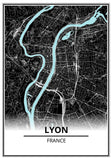 affiche plan lyon