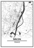 Affiche Carte <br /> Mâcon
