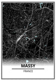 Affiche Carte <br /> Massy
