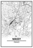Affiche Carte <br /> Massy