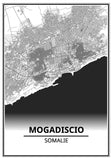 Affiche Carte Ville <br /> Mogadiscio