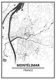 Affiche Carte <br /> Montélimar