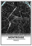 Affiche Carte <br /> Montrouge