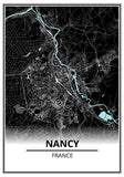 affiche carte nancy