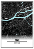 Affiche Carte <br /> Rezé