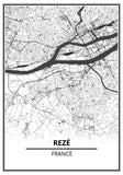 Affiche Carte <br /> Rezé