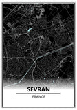 Affiche Carte <br /> Sevran