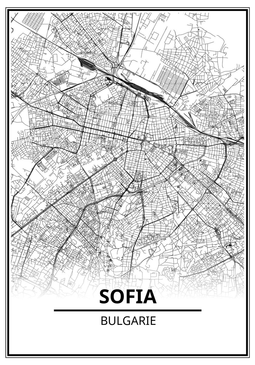Affiche Carte Sofia | Affichea