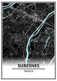 Affiche Carte <br /> Suresnes