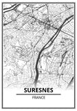Affiche Carte <br /> Suresnes