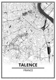 Affiche Carte <br /> Talence