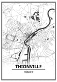 Affiche Carte <br /> Thionville