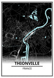 Affiche Carte <br /> Thionville