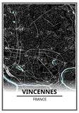 Affiche Carte <br /> Vincennes
