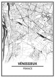 Affiche Carte <br /> Vénissieux