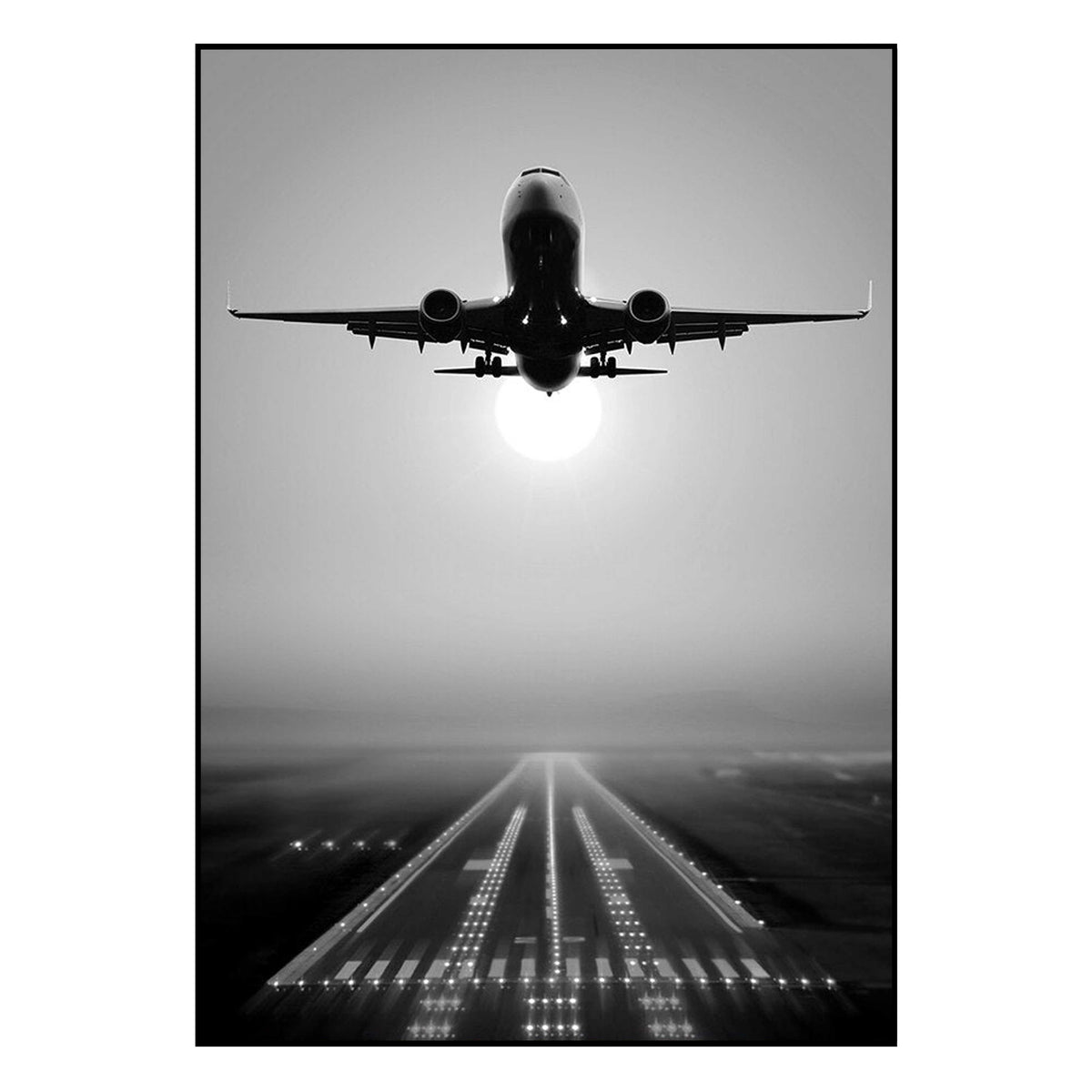 Affiche Avion Noir Et Blanc Affichea