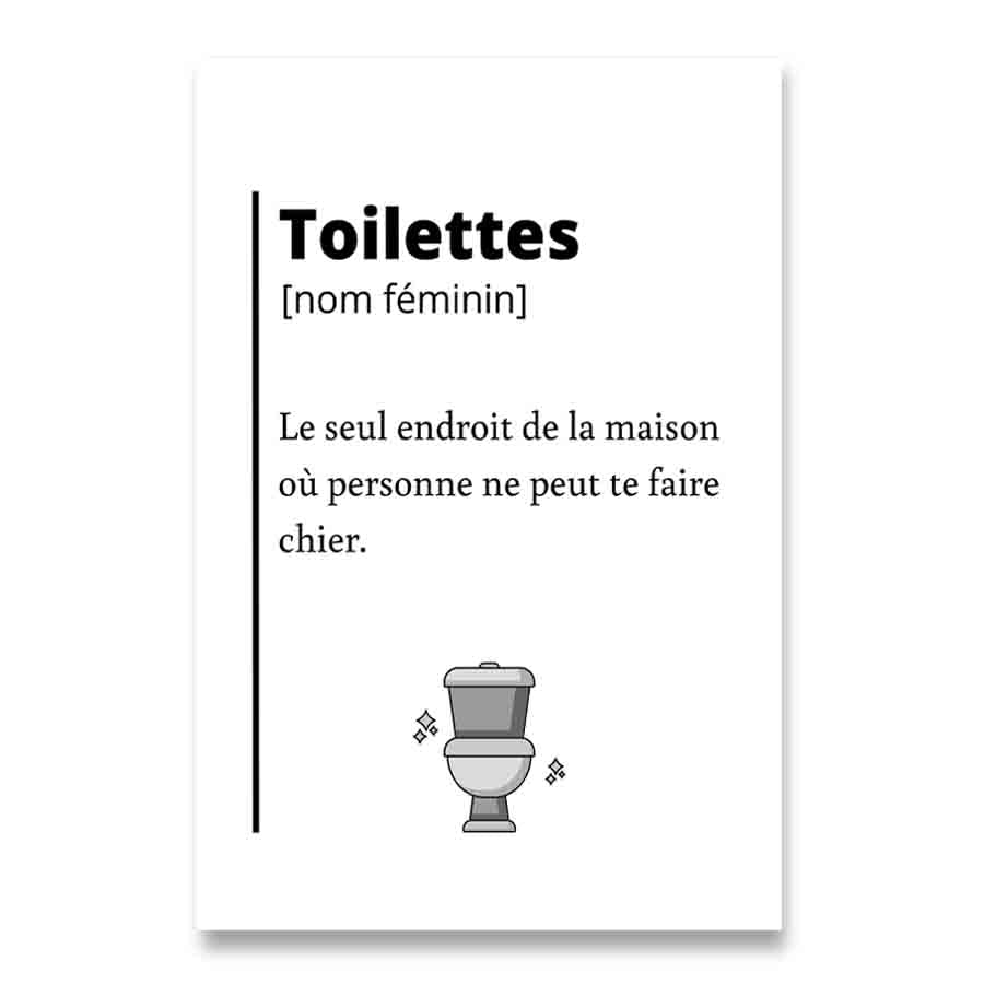 Affiche Toilette Définition