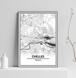 Affiche Carte <br /> Chelles