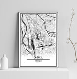 Affiche Carte <br /> Créteil