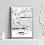 Affiche Carte <br /> Drancy