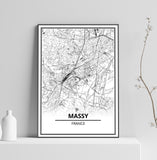 Affiche Carte <br /> Massy