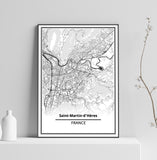 Affiche Carte <br /> Saint-Martin-d'Hères