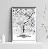 Affiche Carte <br /> Suresnes
