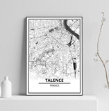 Affiche Carte <br /> Talence