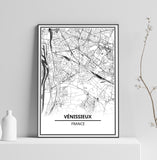 Affiche Carte <br /> Vénissieux