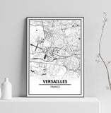Affiche Carte <br /> Versailles