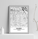 Affiche Carte <br /> Villejuif