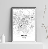 Affiche Carte <br /> Arras