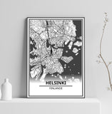 Affiche Carte Ville <Br /> Helsinki 1700