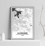 affiche carte la havane