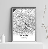 affiche carte la haye